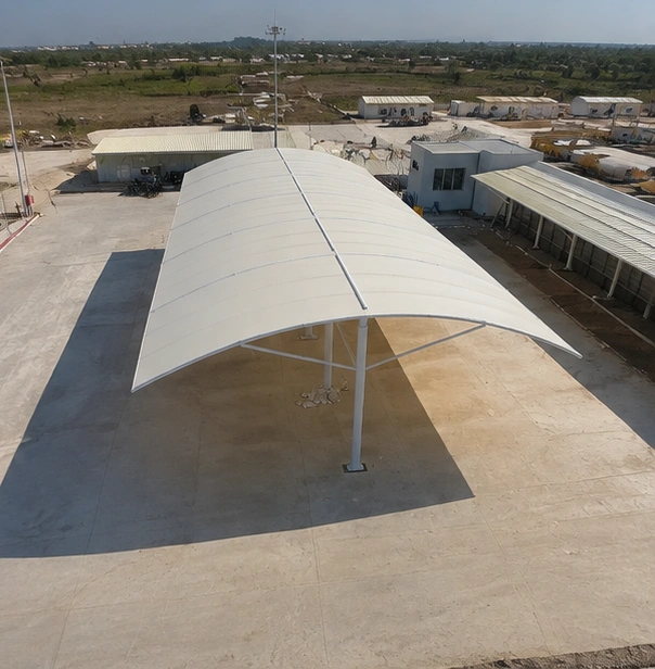 Minda Car Parking tensile structure, Ekra Decor &mdash; photograph 5